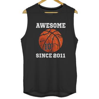 Birthday Basketball Lover Gift Vintage Since 2011 Unisex Tank Top | Favorety