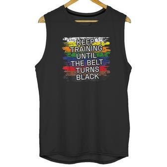 Black Belt Keep Training Martial Art Karate Tae Kwon Do Kick Unisex Tank Top | Favorety CA