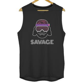 Black Macho Man Savage Face Unisex Tank Top | Favorety AU