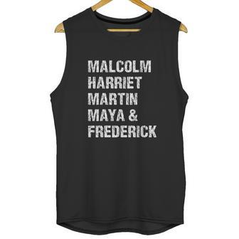 Black History Month Malcolm Harriet Martin Maya & Frederick Unisex Tank Top | Favorety DE