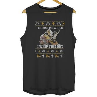 Blazing Saddles Excuse Me While I Whip This Out Unisex Tank Top | Favorety