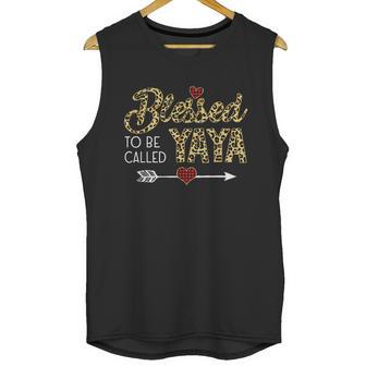 Blessed To Be Called Yaya Leopart Red Plaid Buffalo Xmas Unisex Tank Top | Favorety CA