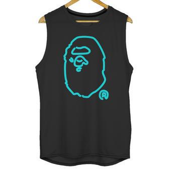 Blue Neon Bape Unisex Tank Top | Favorety