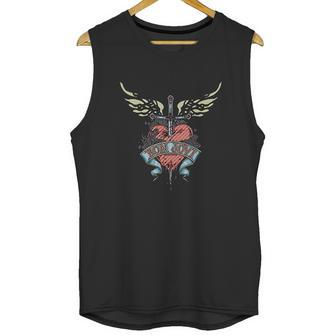 Bon Jovi Logo Heart And Dagger Band Unisex Tank Top | Favorety DE