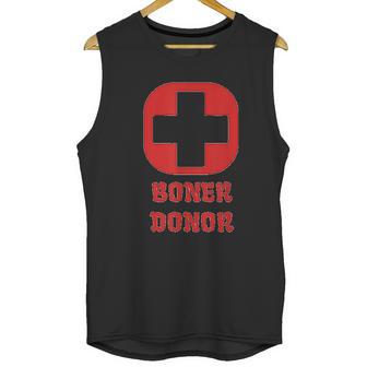 Boner Donor Red Graphic Unisex Tank Top | Favorety