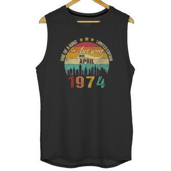 Born In April 1974 Vintage 47Th Birthday 47 Years Old Bday Unisex Tank Top | Favorety DE