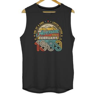 Born In February 1989 32Nd Birthday Gift Retro 32 Years Old Unisex Tank Top | Favorety CA