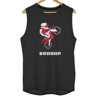 Braaap Dirt Bike Retro 8 Bit Video Game Gamer Unisex Tank Top | Favorety UK