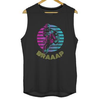 Braaap Vintage Motocross Dirt Bike Sunset Unisex Tank Top | Favorety