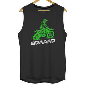 Brap Braap 2Stroke Send It Motocross Dirt Bike Green Et3 Unisex Tank Top | Favorety AU