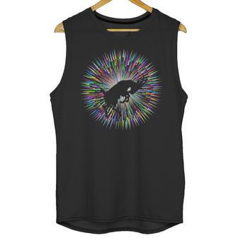 Bucking Goat Silhouette Bright Explosion Unisex Tank Top | Favorety CA