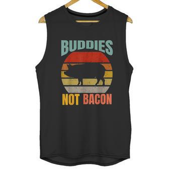 Buddies Not Bacon Cute Funny Pig Vegan Vintage Piggy Gift Unisex Tank Top | Favorety CA