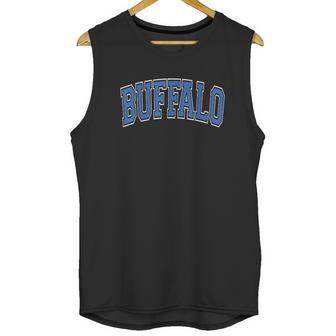 Buffalo Ny Varsity Style Blue Text Unisex Tank Top | Favorety AU