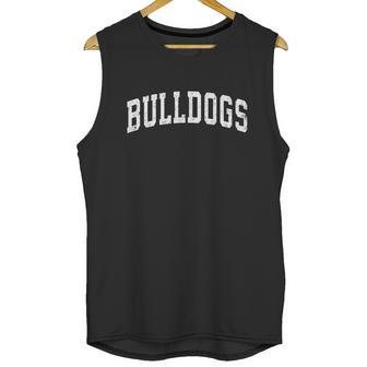 Bulldogs Mascot Vintage Athletic Sports Name Design Funny Gift Unisex Tank Top | Favorety UK