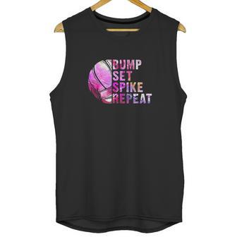 Bump Set Spike Repeat Volleyball Lover Athlete Sports Gift Unisex Tank Top | Favorety DE