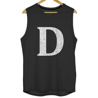 Capital Letter D Shirt Monogram Initial Unisex Tank Top | Favorety UK