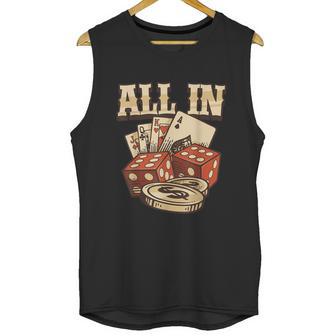 All In Card Game Playing Cards Poker Player Gambling Casino Graphic Design Printed Casual Daily Basic Unisex Tank Top | Favorety DE