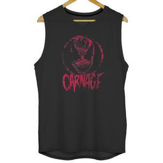 Carnage Single Coated Red Painted Face Logo Graphic Unisex Tank Top | Favorety AU