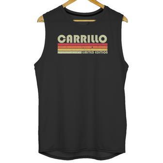 Carrillo Surname Funny Retro Vintage 80S Birthday Reunion Unisex Tank Top | Favorety AU