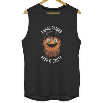 Chaos Gritty Reigns Keep It Gritty Mascot Unisex Tank Top | Favorety