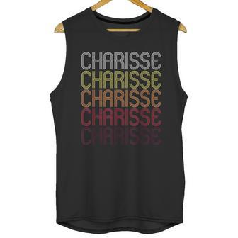 Charisse Retro Wordmark Patter Vintage Style Unisex Tank Top | Favorety UK