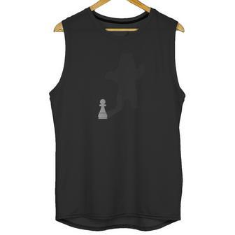 Chess Pawn Piece With Wild Bear Shadow Tee Gag Gift Unisex Tank Top | Favorety UK