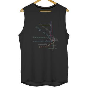 Chicago L Map Cta Elevated L Train Metro Transit Unisex Tank Top | Favorety