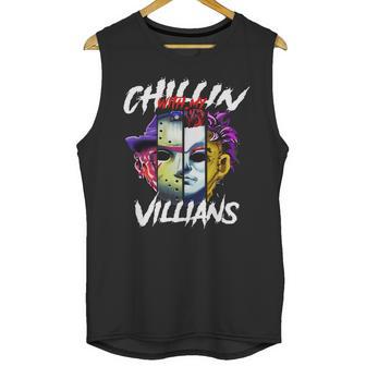 Chillin With My Villains Horror Movie Funny Unisex Tank Top | Favorety