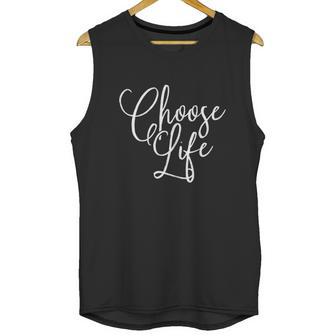 Choose Life Lettering Graphic Simple Unisex Tank Top | Favorety