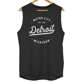 Classic Retro Detroit Michigan Motor City Established 1701 Unisex Tank Top | Favorety UK