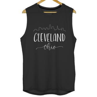 Cleveland Ohio Great Gift Skyline Calligraphy Gift Unisex Tank Top | Favorety DE