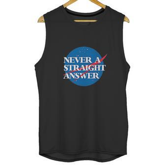 Clique Clothing Nasa Never A Straight Answer Unisex Tank Top | Favorety UK