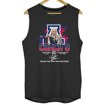 Coach O Lute Olson 1934 2020 Arizona Wildcats 1983 2008 Signature Unisex Tank Top | Favorety DE