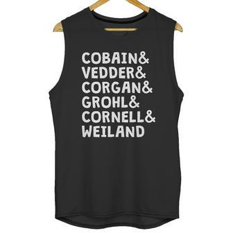 Cobain And Vedder And Corgan And Grohl And Cornell And Weiland Unisex Tank Top | Favorety UK