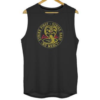 Cobra Kai Snake Strike First Hard Unisex Tank Top | Favorety