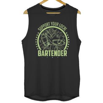 Cocktail Mixologist Support Your Local Bartender Unisex Tank Top | Favorety AU