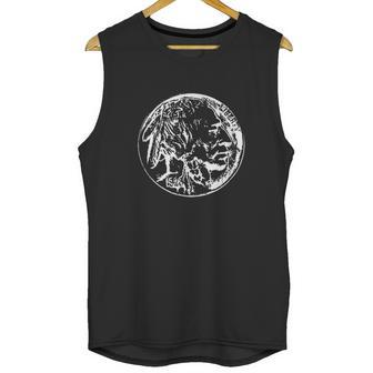 Coin Collector Showing A Buffalo Nickel Unisex Tank Top | Favorety CA