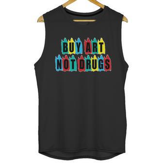 Colorful Buy Art Not Drugs Logo Unisex Tank Top | Favorety AU