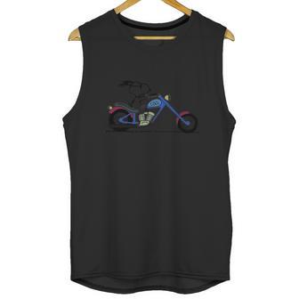 Cool Snoopy Riding Motorcycle Peanuts Unisex Tank Top | Favorety AU