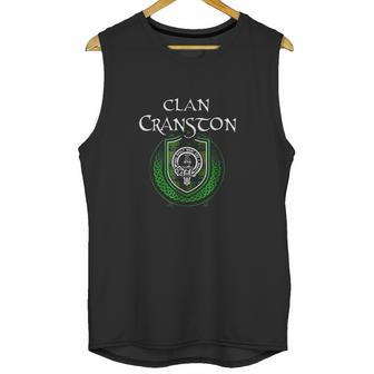 Cranston Surname Scottish Clan Tartan Crest Badge Unisex Tank Top | Favorety CA