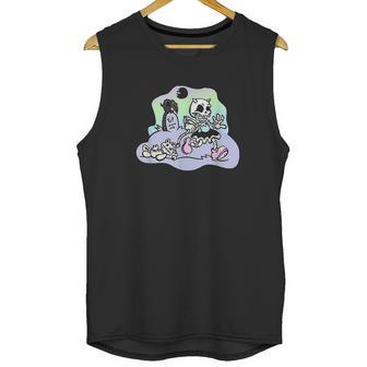 Creepy Skeleton Pastel Goth Soft Grunge Kawaii Clothing Girl Unisex Tank Top | Favorety UK