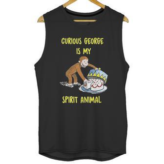 Curious George My Spirit Animal Eating Cake Unisex Tank Top | Favorety DE