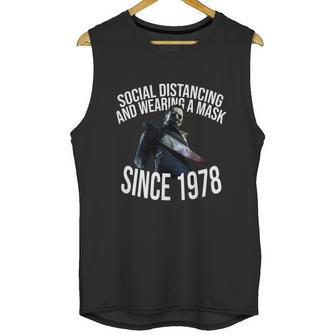 Cute Halloween Funny Halloween Day Social Distancing And Wearing A Mask Since Unisex Tank Top | Favorety AU