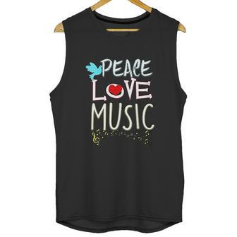 Cute Peace Love Music Hippie Hipster Festival Unisex Tank Top | Favorety