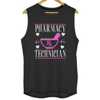 Cute Pharmacy Pharm Tech Technician Pill Mortar And Pestle Unisex Tank Top | Favorety DE