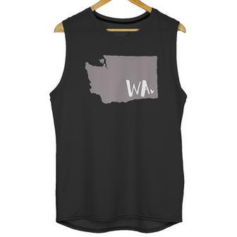 Cute Washington State Outline Gift From Wa Unisex Tank Top | Favorety UK