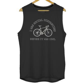 Cycling Gift Bike Riding Bicycle Social Distancing Funny Unisex Tank Top | Favorety DE