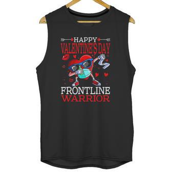 Dabbing Heart Masked Happy Valentines Day Frontline Warrior Unisex Tank Top | Favorety CA