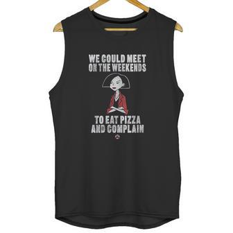 Daria Jane Lane Eat Pizza And Complain Portrait Unisex Tank Top | Favorety UK