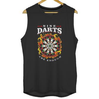 Dart Nine Darts Are Enough Dartboard In Flames Unisex Tank Top | Favorety UK